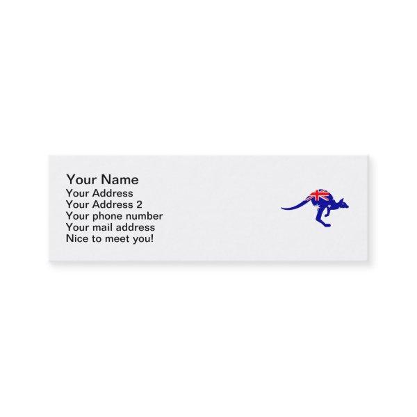 Australia flag kangaroo mini