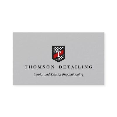 AutBody Repair Checker Flag Shield Monogram