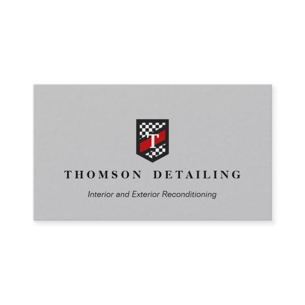 AutBody Repair Checker Flag Shield Monogram
