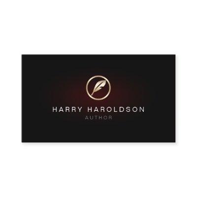 Author Faux Gold Quill Icon