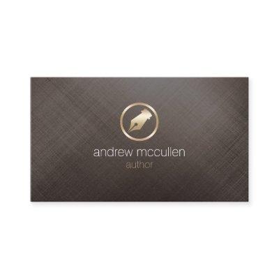 Author Gold Pen NIb Icon Brushed Metal Publishing
