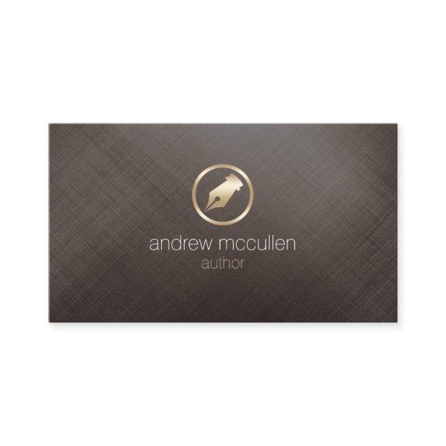 Author Gold Pen NIb Icon Brushed Metal Publishing