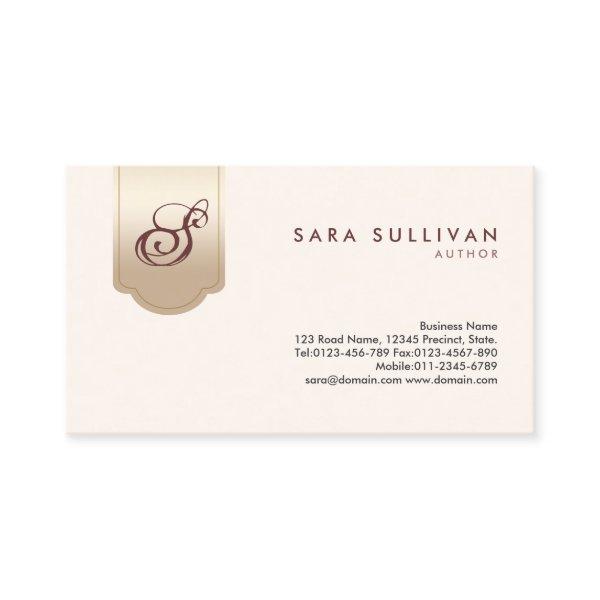 Author Gold Tab Monogram