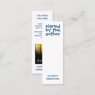 Author Promotional Signed Blue Mini Bookmark Mini