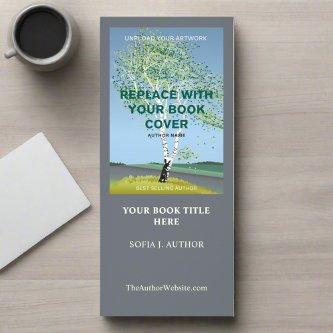 Author Writer Book Launch Promotional Cover Text  Rack Card