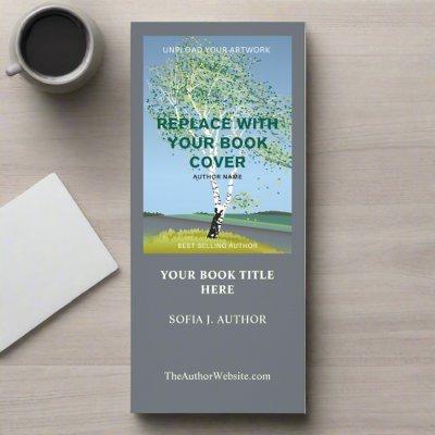 Author Writer Book Launch Promotional Cover Text  Rack Card
