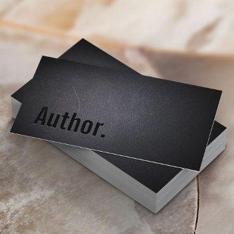 Author Writer Elegant Black Minimalist Bold Text