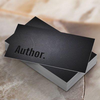 Author Writer Elegant Black Minimalist Bold Text