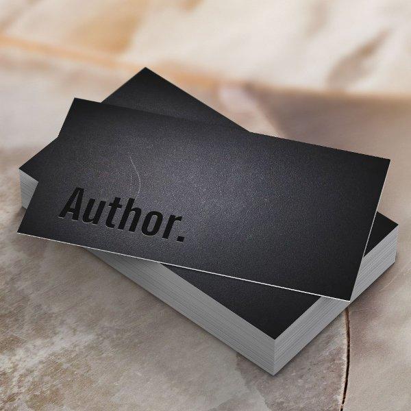 Author Writer Elegant Black Minimalist Bold Text