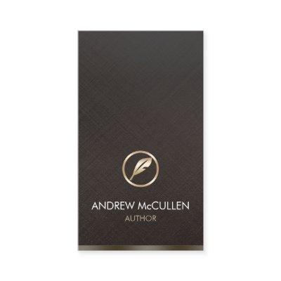 Author Writer Faux Gold Quill Icon