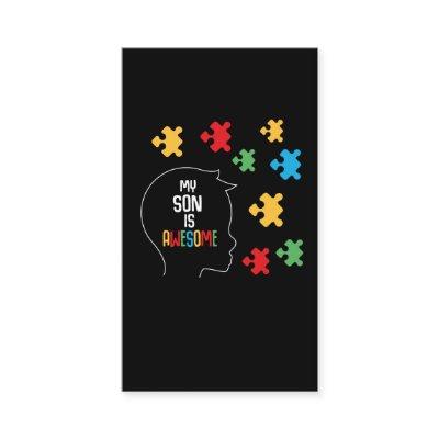 Autism Awareness Boys Autistic Puzzle Awesome Son