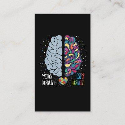Autism Awareness Heart Autistic Colorful Brain