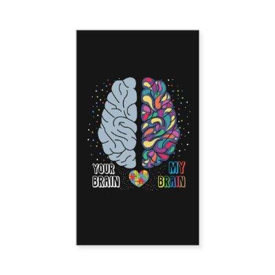 Autism Awareness Heart Autistic Colorful Brain