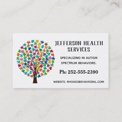 Autism Colorful Jigsaw Puzzle Tree