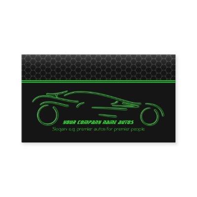 Auto Car on Metallic - Green line Sportscar