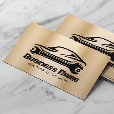 Auto Car Repair Modern Gold Automotive Mechanic