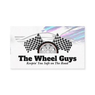 Auto Car Tire Checkered Racing Flag