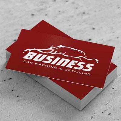 Auto Detailing Car Water Outline Red Automotive