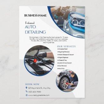 Auto Detailing Cleaning Service Business flyers Invitation