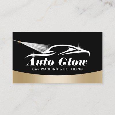 Auto Detailing Modern Black Gold Car Cleaning