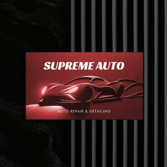 Auto Detailing, Repair, Car Shop 3D Red Modern