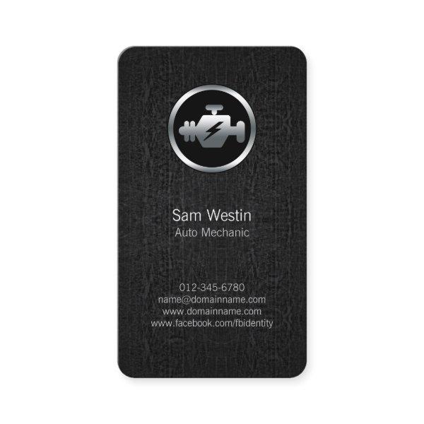 Auto Mechanic Car Engine Icon Black