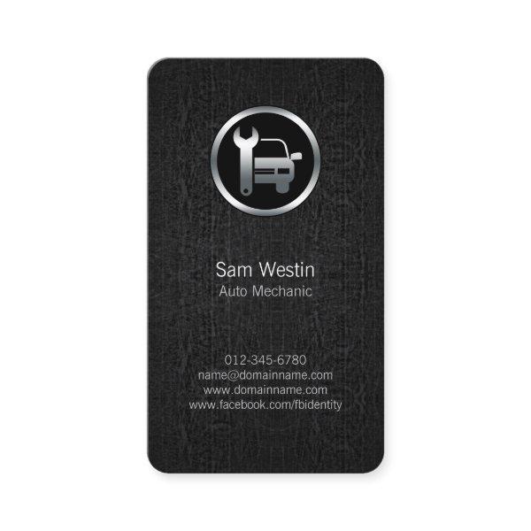 Auto Mechanic Car Wrench Icon Black