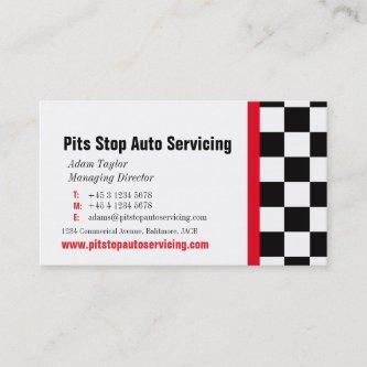 Auto motor servicing pit stop red