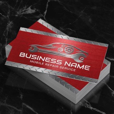 Auto Repair Professional Red Metal Automotive