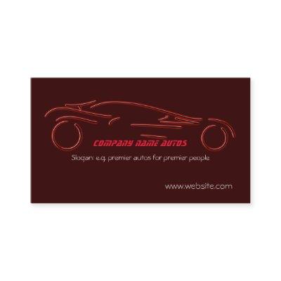 Auto Sales Sports car on luxury red