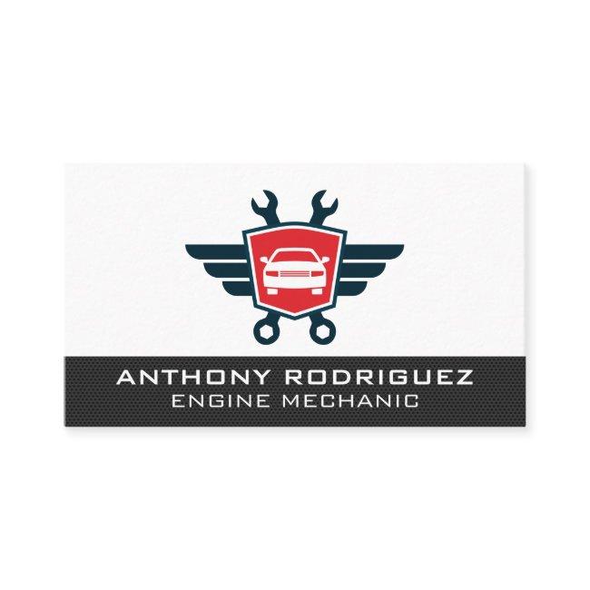 Auto Shop Wrenches Car Logo | Technician