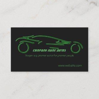 Auto trade Car - Green Sportscar on black template