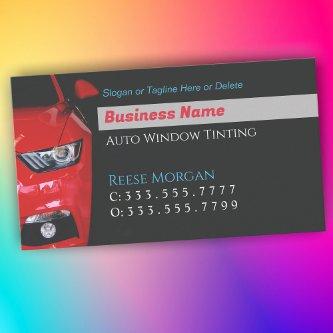 Auto Window Tinting, Red Sports Car, QR Code, Vs 2