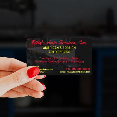 Automobile Car Repair Mechanic 2 Sided Template Bu