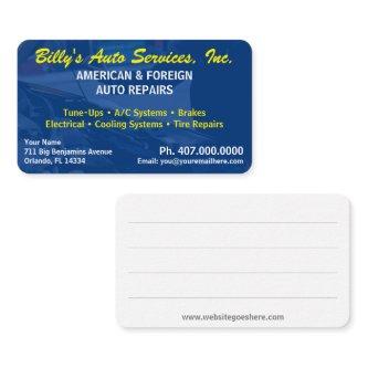 Automobile Car Repair Mechanic 2 Sided Template