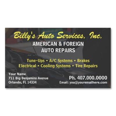 Automobile Car Repair Mechanic Template  Magnet