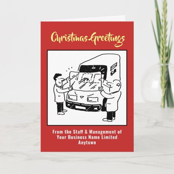 Automobile Windscreen Replacement Christmas Card