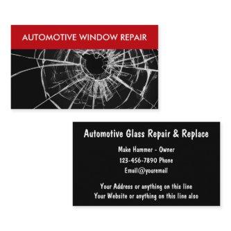 Automotive Glass Modern Double Side Businesscards