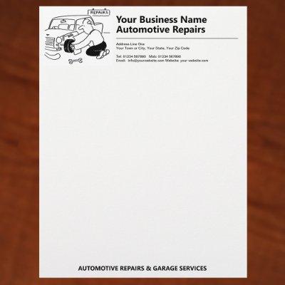 Automotive Repairs Garage Services Business Letterhead
