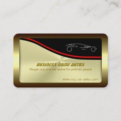 Autotrade Car - Silver Sportscar on gold-effect