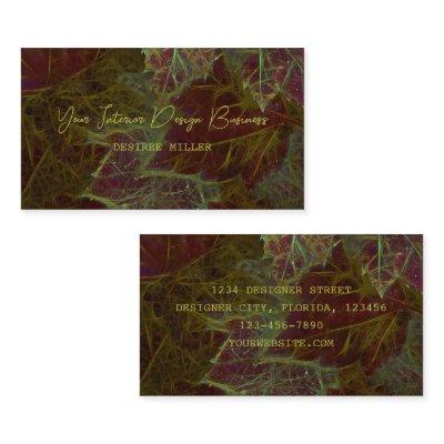 Autumn Burgundy Gold Glowing Dark Maple Leaves