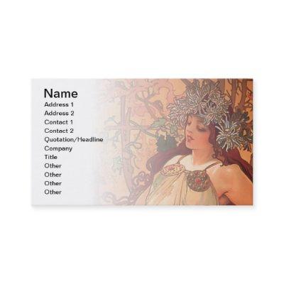 Autumn by Alphonse Mucha Custom
