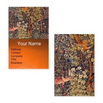 AUTUMN FOREST ANIMALS Hares,Pheasant,Brown Floral