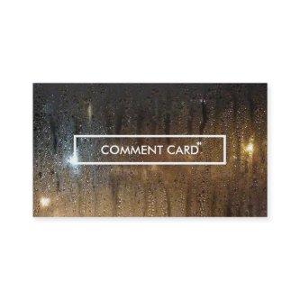 autumn rain comment card