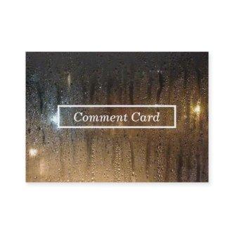 autumn rain comment card