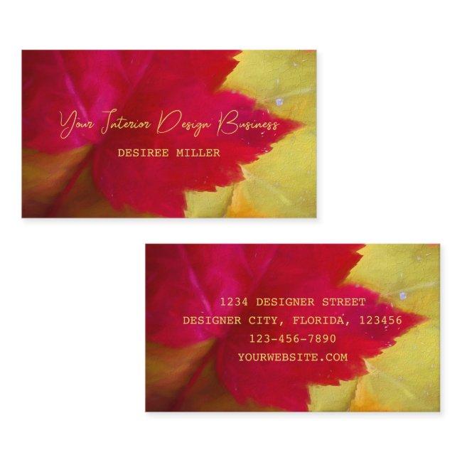 Autumn Red Yellow Maple Leaves Art