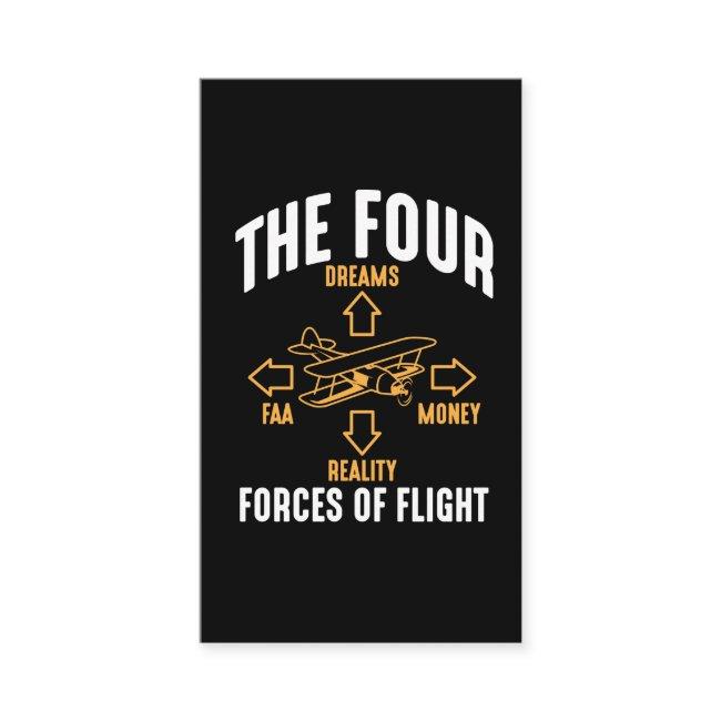 Aviation Fan Funny Pilot Four Forces of Flight
