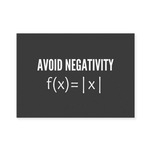 avoid negativity math equation