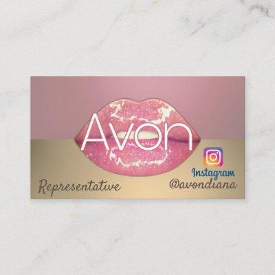 Avon Instagram logo pink and gold aesthetic