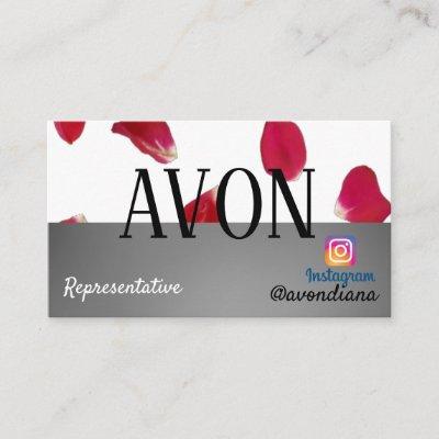 Avon Instagram logo silver aesthetic roses